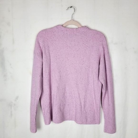 Something Navy Lavendar Speckled Crewneck Sweater - Picture 2 of 5